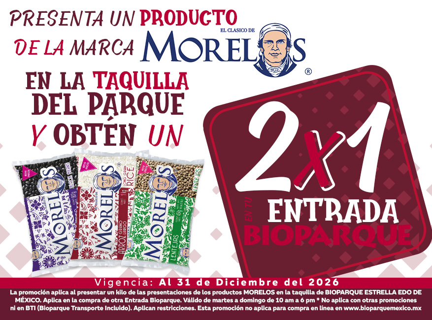 Morelos — 2x1 en tu Entrada Bioparque